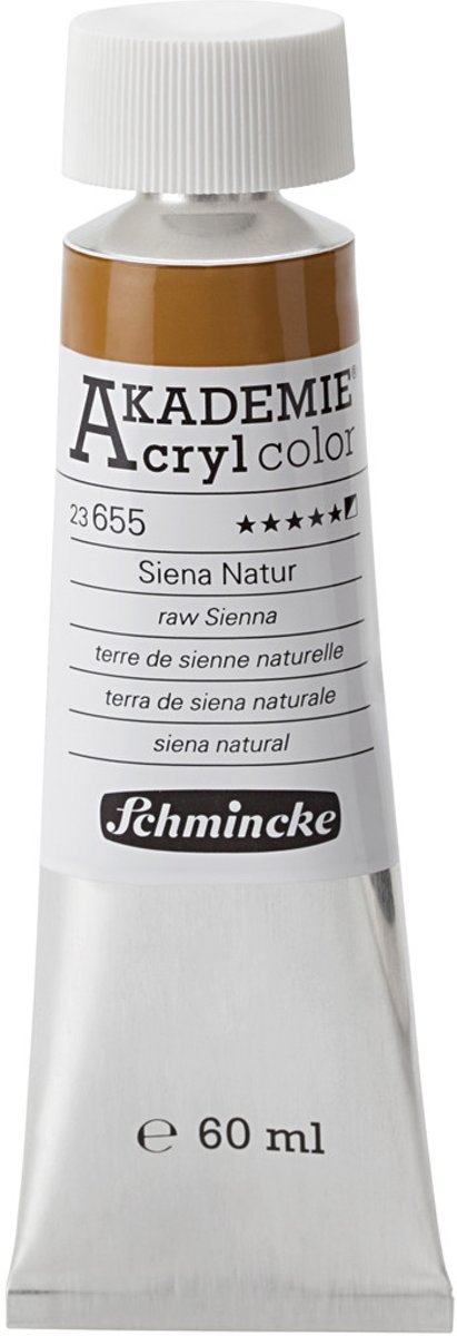 Schmincke AKADEMIE® Acryl color , raw sienna (655), semi-opaque, , 60ml [HOB-319610]